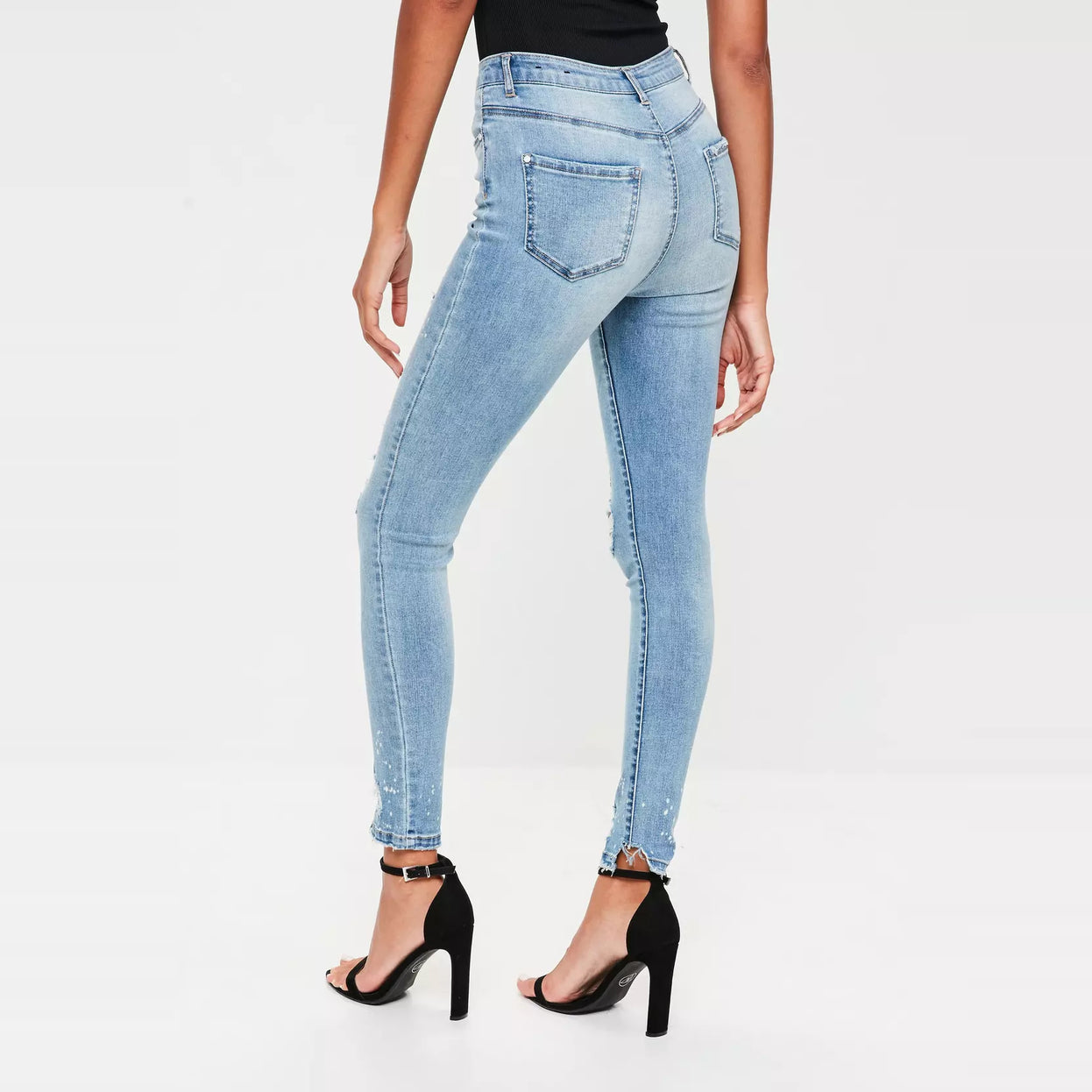 Collarless Denim Jacket